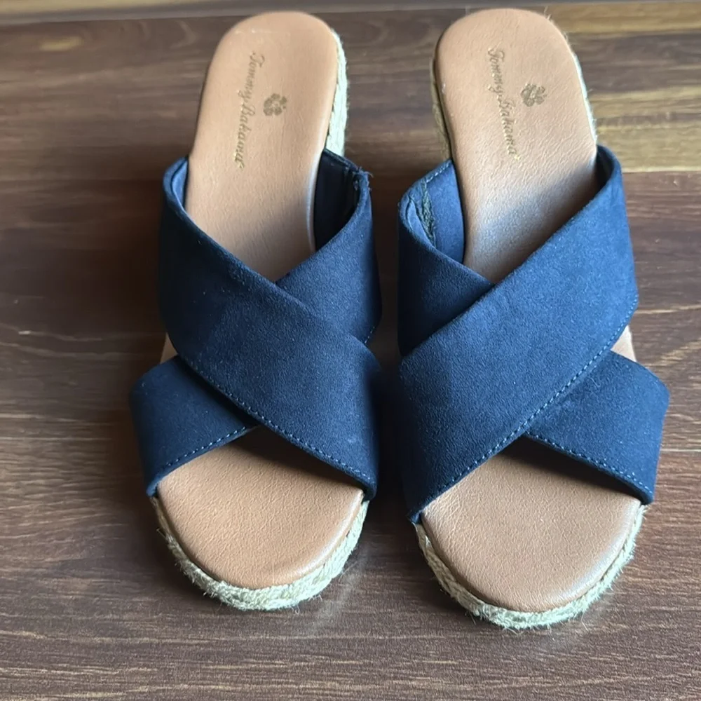 Tommy Bahama Women's Navy Espadrille Sandals Size 6.5
